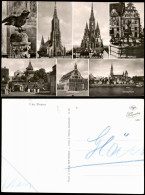 Ulm   Donau Mehrbild-AK Ulmer Spatz, Münster Zundeltor, Schwörhaus Uvm. 1960 - Ulm