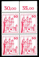 BERLIN DS BURGEN U. SCHLÖSSER Nr 615A Postfrisch VIERER X1AEDB2 - Unused Stamps