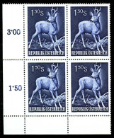 ÖSTERREICH 1959 Nr 1063 Postfrisch VIERERBLOCK ECKE-ULI X336BC6 - Unused Stamps