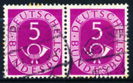 BRD DS POSTHORN Nr 125 Gestempelt WAAGR PAAR X3F2BEA - Used Stamps