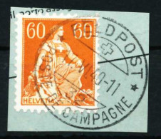 SCHWEIZ 1917 Nr 140z Gestempelt Briefstück Zentrisch X696FFE - Usados