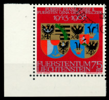 LIECHTENSTEIN 1968 Nr 496 Gestempelt ECKE-ULI X6E93FA - Gebruikt