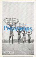 228155 AFRICA COSTUMES NATIVE THE BASKET COOLIE POSTAL POSTCARD - Unclassified