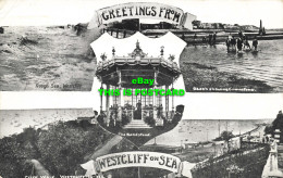 R611591 Greetings From Westcliff On Sea. Rough Sea. Cliff Walk. The Bandstand. M - Mundo