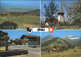 11715371 Aeschi Spiez Ortsblick Kirche Dorfpartie Mit Brunnen Aeschi B. Spiez - Other & Unclassified