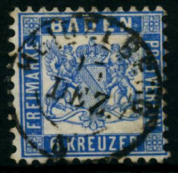 BADEN AUSGABEN VON 1862 - 1866 Nr 19ab Zentrisch Gestempelt X6BBF62 - Oblitérés