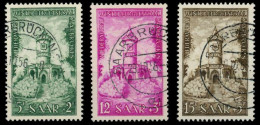 SAARLAND 1956 Nr 373-375 Zentrisch Gestempelt X79CA8E - Gebraucht