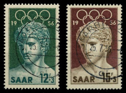 SAARLAND 1956 Nr 371-372 Zentrisch Gestempelt X79CB2E - Used Stamps