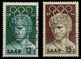 SAARLAND 1956 Nr 371-372 Zentrisch Gestempelt X79CB12 - Used Stamps