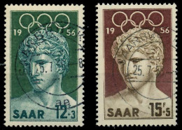 SAARLAND 1956 Nr 371-372 Zentrisch Gestempelt X79CAEA - Used Stamps