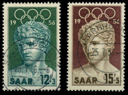 SAARLAND 1956 Nr 371-372 Zentrisch Gestempelt X79CAF6 - Gebraucht