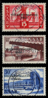 SAARLAND 1955 Nr 362-364 Zentrisch Gestempelt X79DD46 - Oblitérés