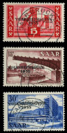 SAARLAND 1955 Nr 362-364 Zentrisch Gestempelt X79DD3A - Usati