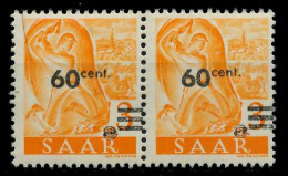 SAARLAND 1947 Nr 227ZII Postfrisch WAAGR PAAR X7A14FE - Unused Stamps