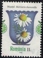 Roumanie 2023 Oblitéré Used Plantes Médicinales Matricaria Chamomilla Camomille Sauvage Y&T RO 6967 SU - Gebruikt