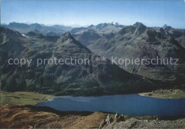 11713548 Piz Corvatsch Bergstation Mit Blick Auf Silvaplana Julierpass Und Silva - Autres & Non Classés