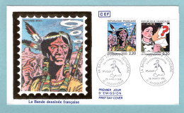 FDC France 1988 - La Communication - Bande Dessinée Française - YT 2505 Et 2512 - 16 Angoulême - 1980-1989