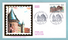 FDC France 1986 - Série Touristique - Saint Germain De Livet - Manoir Normand - YT 2403 - 14 St Germain De Livet - 1980-1989