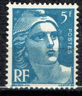 5 F Bleu Type Marianne De Gandon - 1945-54 Marianne De Gandon