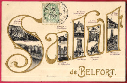 CPA 90 "Salut De BELFORT" Lettrage Et Multivues - Autres & Non Classés