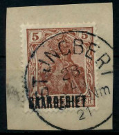 SAARGEBIET GERMANIA Nr 44b Zentrisch Gestempelt Briefstück X7B2272 - Used Stamps