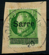 SAARGEBIET LUDWIG Nr 18 Zentrisch Gestempelt Briefstück X7B236E - Used Stamps