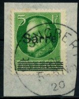 SAARGEBIET LUDWIG Nr 18 Zentrisch Gestempelt Briefstück X7B239E - Usati