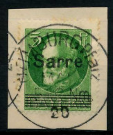 SAARGEBIET LUDWIG Nr 18 Zentrisch Gestempelt Briefstück X7B238E - Usados