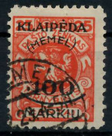 MEMEL 1923 Nr 127 Gestempelt Gepr. X7B246A - Klaipeda 1923