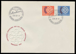 SCHWEIZ 1959 Nr 681-682 BRIEF FDC S6B76A2 - Lettres & Documents