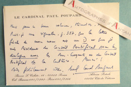 ● Cardinal Paul POUPARD - Rome / Le Vatican - Né à Bouzillé - Carte Lettre Autographe - L.A.S - Otros & Sin Clasificación