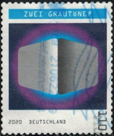 Allemagne 2020 Oblitéré Used Illusions Optiques Zwei Grautöne Deux Nuances De Gris Y&T DE 3317 SU - Gebruikt
