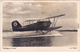 Flugzeug Foto Ansichtskarte  Wasserflugzeug - Doppeldecker 1939 - Non Classés