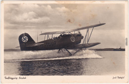 Flugzeug Foto Ansichtskarte  Wasserflugzeug - Doppeldecker 1939 - Unclassified