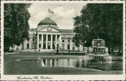 Ansichtskarte Wiesbaden Kurhaus Mit Hakenkreuzfahne 1937 - Wiesbaden