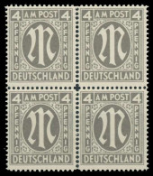 BIZONE AM-POST Nr 11-Cy Postfrisch VIERERBLOCK X81E44A - Otros & Sin Clasificación