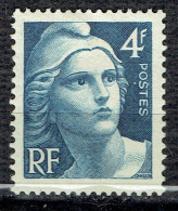 4 F Bleu Type Marianne De Gandon - 1945-54 Maríanne De Gandon