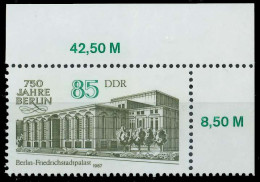 DDR 1987 Nr 3074 Postfrisch ECKE-ORE X0D2B1A - Unused Stamps