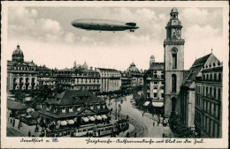 Ansichtskarte Frankfurt Am Main Hauptwache Flugwesen - Zeppelin 1939 - Frankfurt A. Main