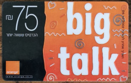 Carte De Recharge - Big Talk 75 Orange Israël 2000 - Télécarte ~62 - Israele