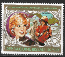 GUINE BISSAU — 1982 Lady Diana's Birthday 30P00 Used Stamp - Guinée-Bissau