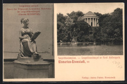 AK Kismarton-Eisenstadt, Leopoldinentempel Im Fürstl. Schlosspark, Statue Der Prinzessin Leopoldine Esterhàzy  - Autres & Non Classés