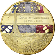 France, Médaille, La Tour Eiffel, Symbole De Paris, Copper Gilt, FDC - Otros & Sin Clasificación