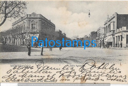 228186 URUGUAY MONTEVIDEO STREET CALLE AGRACIADA TRAMWAY TRANVIA SPOTTED CIRCULATED TO ARGENTINA POSTAL POSTCARD - Uruguay
