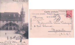 Fribourg, Hôtel De Ville, Cachet Linéaire FRIBOURG (13.8.1903) - Fribourg