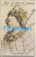 228188 ARTIST SARAH BERNHARDT FRANCE ACTRESS THEATER PHOTOGRAPHER REUTLINGER GLITTER BREAK TO URUGUAY POSTCARD - Künstler