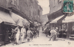 Limoges (87 Haute Vienne) Rue De La Boucherie - édit. MTIL N° 24 Circulée 1910 - Limoges