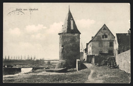 AK Hassfurt, Ortspartie Mit Turm Und Fluss  - Hassfurt