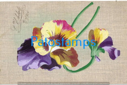 228194 ART ARTE BEAUTY FLOWER HAND PAINTED CIRCULATED TO ARGENTINA POSTAL POSTCARD - Non Classificati