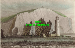 R611773 The Needles Showing Original Lighthouse On The Cliff. 1934 - World